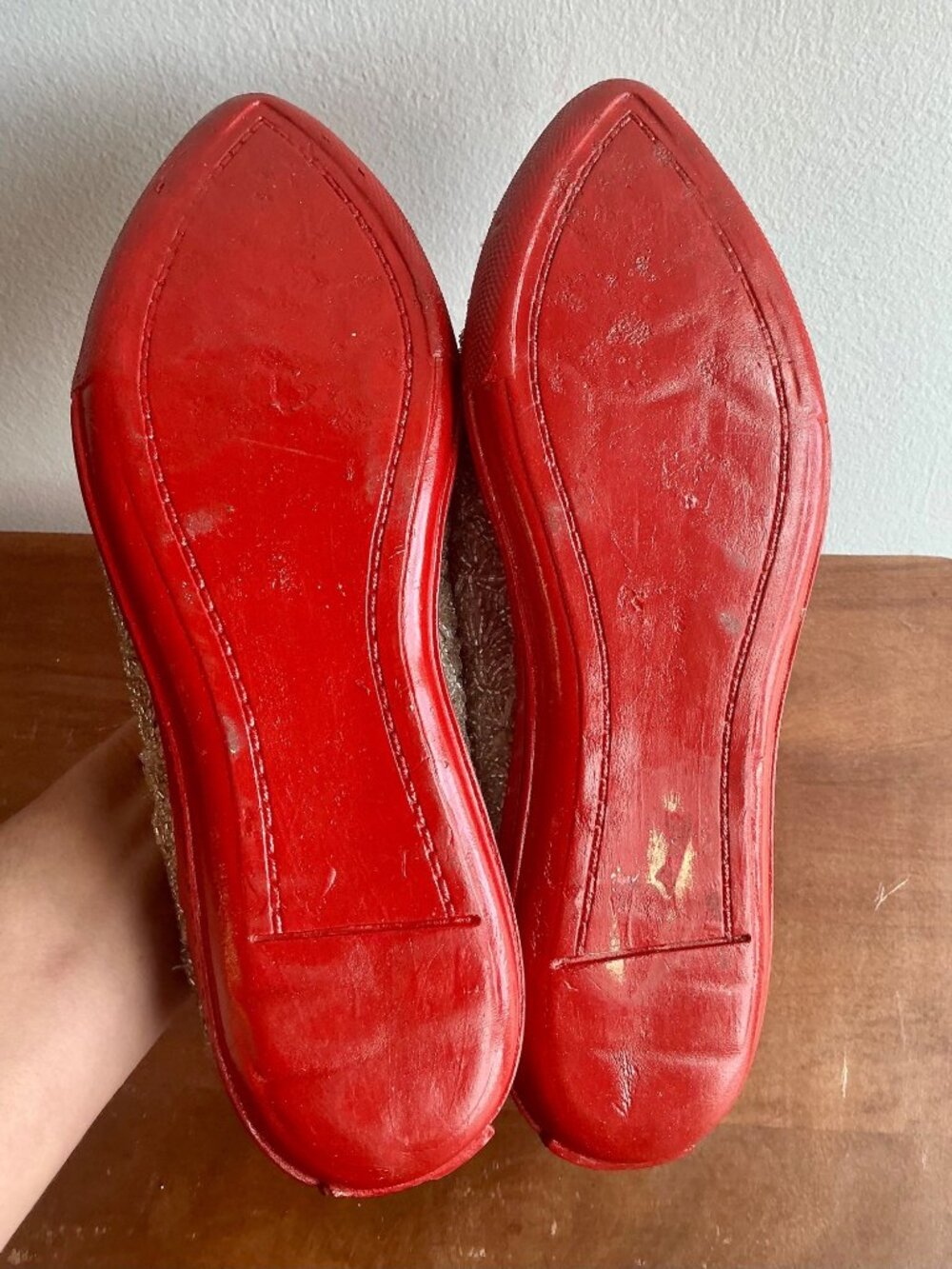alice + oliva Silver Beaded + Studded Red Bottom Loafers - Picture 11 of 12